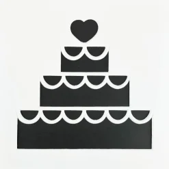 Pengegaveramme, Bryllupskage, 20x20 cm