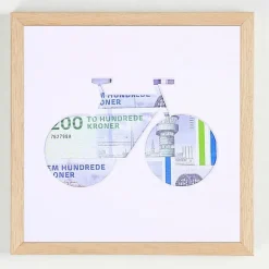 Pengegaveramme, Cykel, 20x20 cm