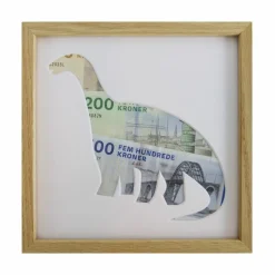 Pengegaveramme, Dinosaurus, 20x20 cm