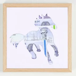 Pengegaveramme, Hest, 20x20 cm