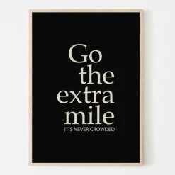 Plakat, Go the extra mile, sort