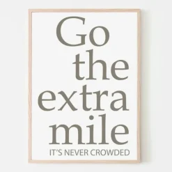 Plakat, Go the extra mile, hvid