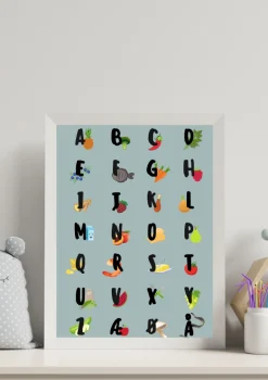 Plakat, Madalfabet blå