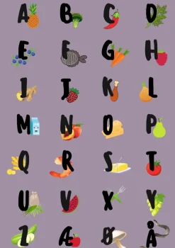 Plakat, Madalfabet lilla