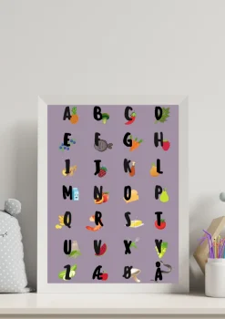 Plakat, Madalfabet lilla
