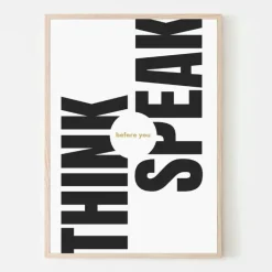 Plakat, Think before you speak
