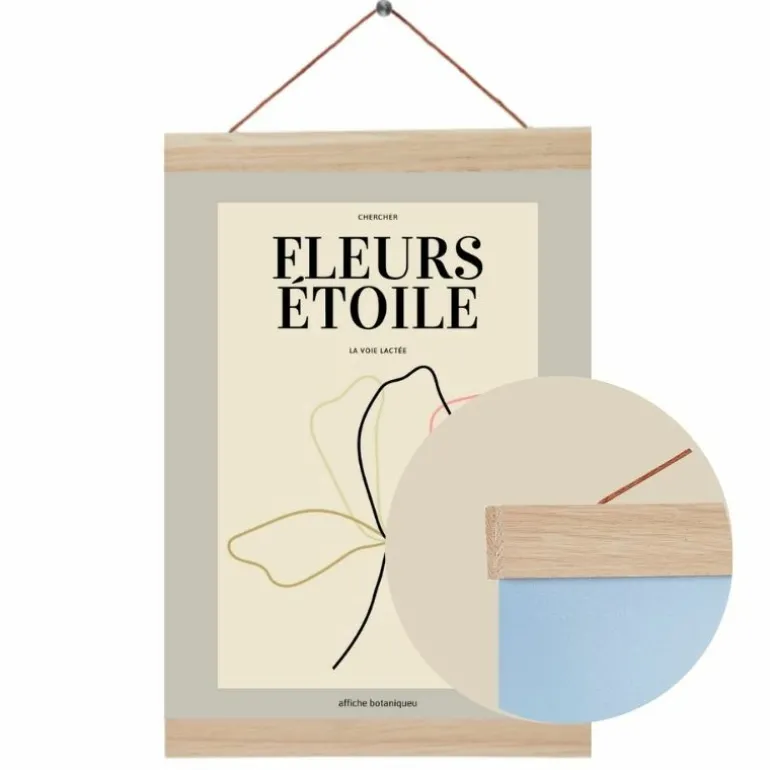 Plakatlister i egetræ - 30cm