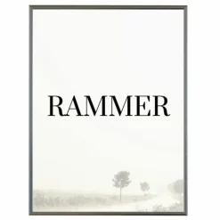 Sølvramme, aluminium, blank, smal, Type 9013