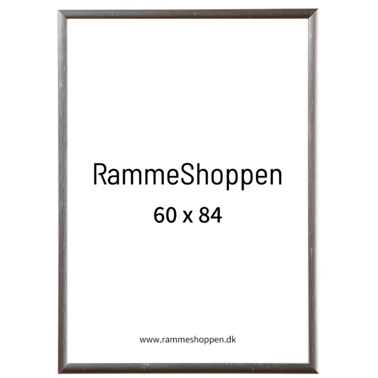 Sølvramme, aluminium, blank, smal, Type 9013