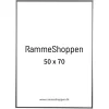 Sølvramme, aluminium, blank, smal, 50 x 70 cm, Type 9013