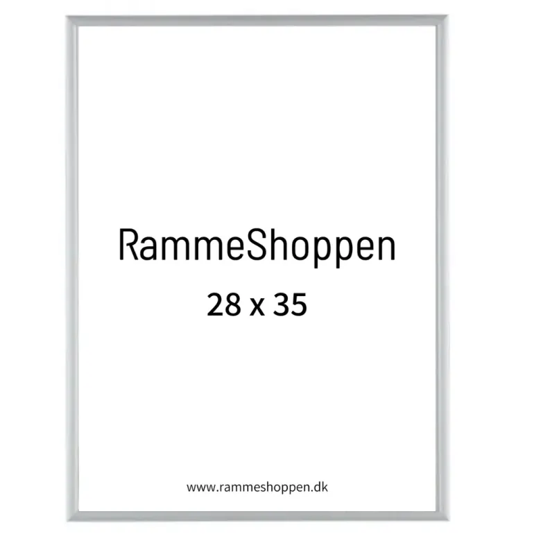 Sølvramme, mat, aluminium, smal, 28 x 35 cm, Type 670