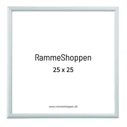 Sølvramme, mat, aluminium, smal, 25 x 25 cm, Type 670