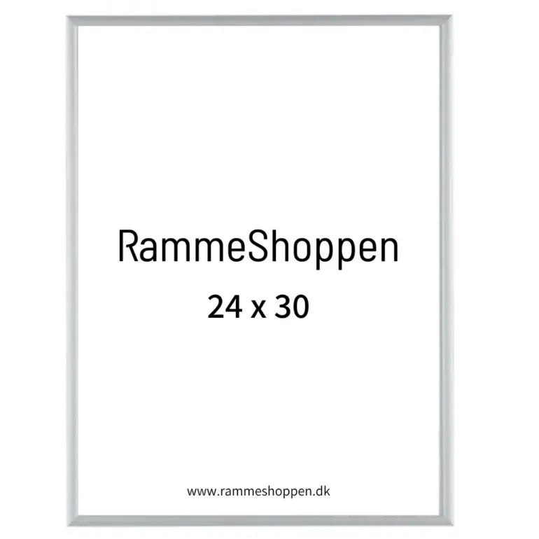 Sølvramme, mat, aluminium, smal, 24 x 30 cm, Type 670