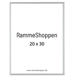 Sølvramme, mat, aluminium, smal, 20 x 30 cm, Type 670