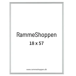 Sølvramme, mat, aluminium, smal, 18 x 57 cm, Type 670
