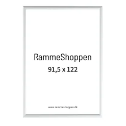 Sølvramme, mat, aluminium, smal, 91,5 x 122 cm, Type 670