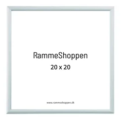 Sølvramme, mat, aluminium, smal, 20 x 20 cm, Type 670