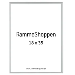 Sølvramme, mat, aluminium, smal, 18 x 35 cm, Type 670