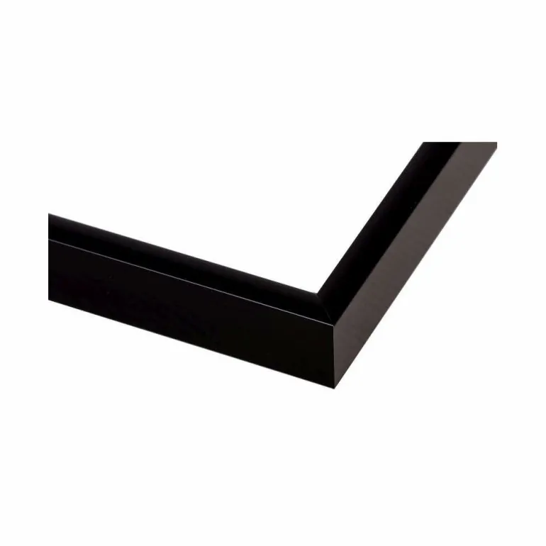 Sort aluramme, blank, smal, 50 x 70 cm, Type 9017