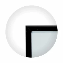 Sort aluramme, blank, smal, 30 x 42 cm, A3, Type 9017