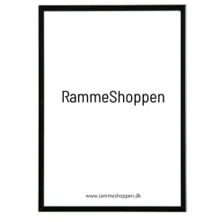 Sort aluramme, blank, smal, Type 9017