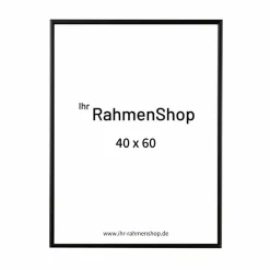 Sort aluramme, mat, smal - Type 672