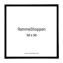 Sort aluramme, mat, smal - Type 672