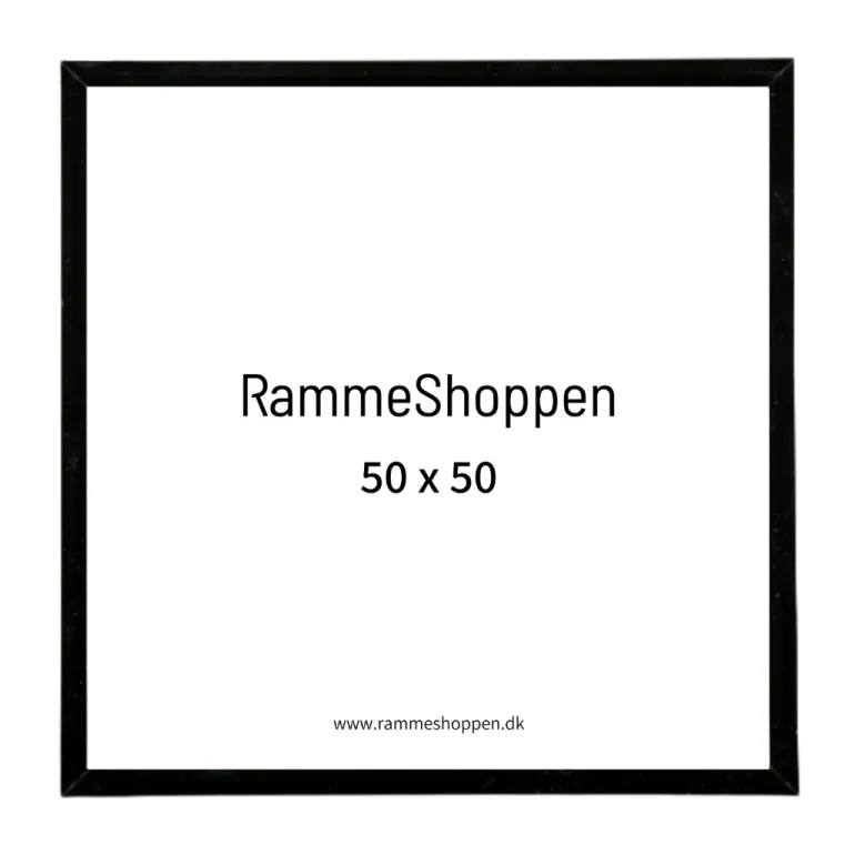 Sort aluramme, mat, smal - Type 672