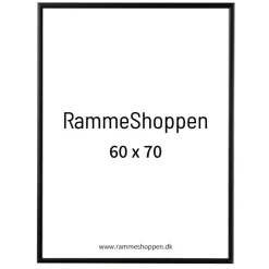 Sort aluramme, mat, smal - Type 672