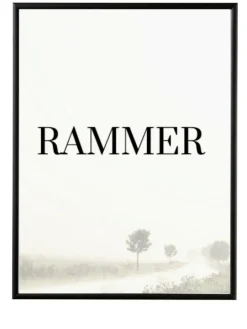 Sort aluramme, mat, smal - Type 672