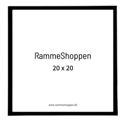 Sort aluramme, mat, smal - Type 672