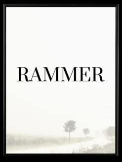 Sort aluramme, mat, smal - Type 672