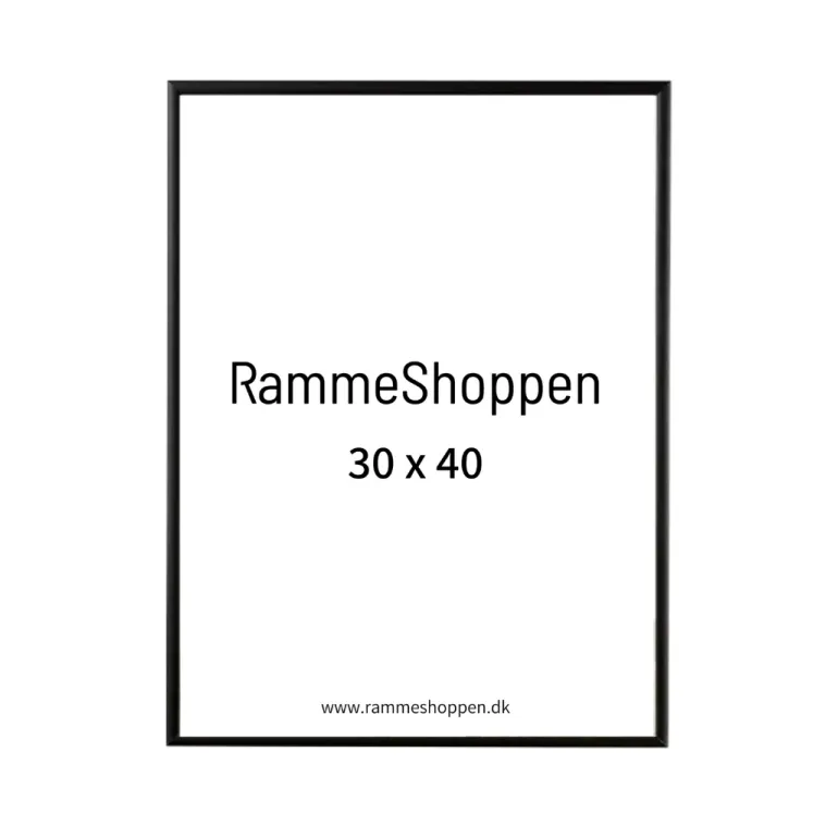 Sort aluramme, mat, smal - Type 672