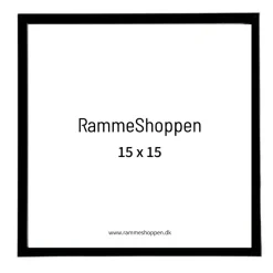 Sort aluramme, mat, smal, 15 x 15 cm, Type 672