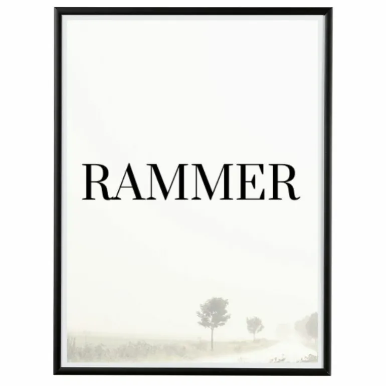 Sort aluramme, mat, smal, 10 x 15 cm, Type 672