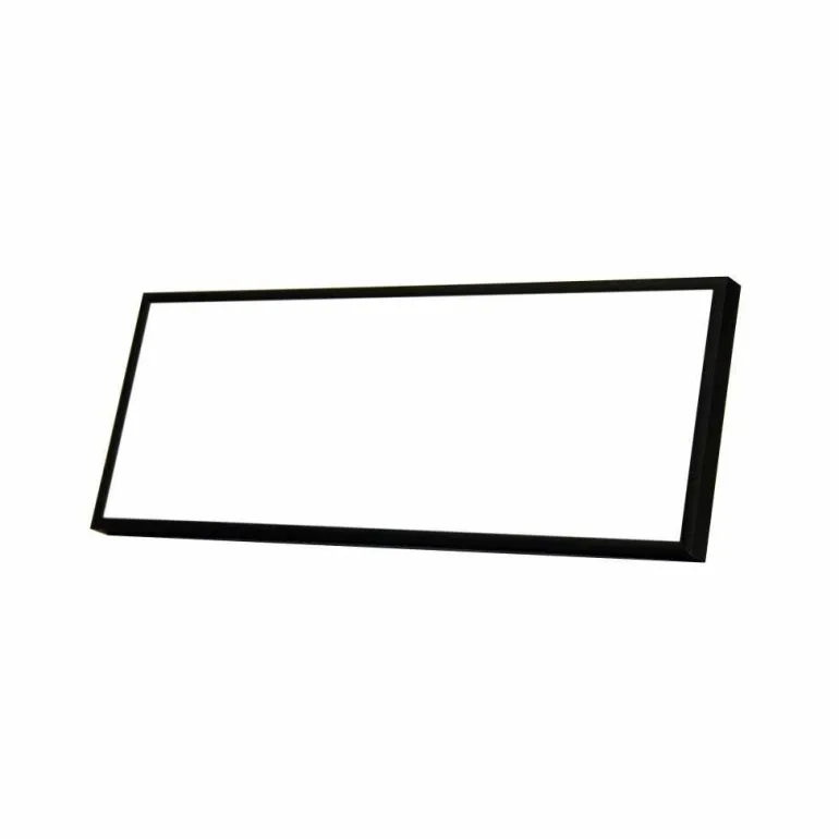 Sort aluramme, mat, smal, 18 x 46 cm, Type 672