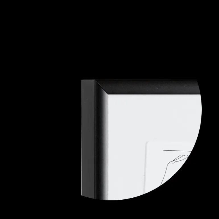 Sort aluramme, mat, smal, 20 x 30 cm, Type 672