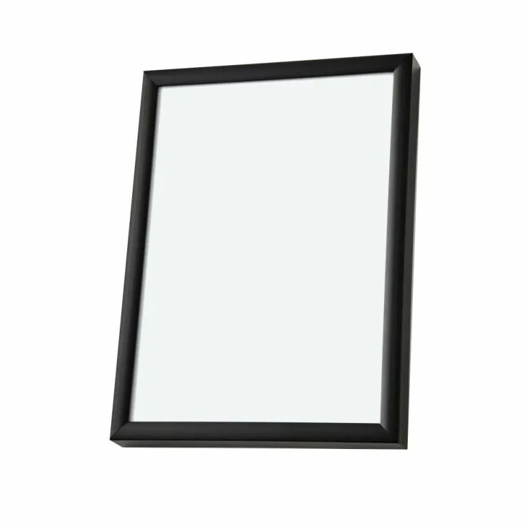 Sort aluramme, mat, smal, 13 x 18 cm, Type 672