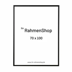 Sort aluramme, mat, smal, 70 x 100 cm, Type 672