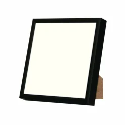 Sort aluramme, refleksfri, mat, smal, 15 x 15 cm, Type 672