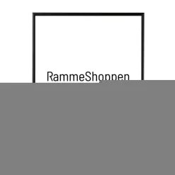 Sort aluramme, refleksfri, mat, smal, 18 x 35 cm, Type 672