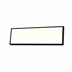 Sort aluramme, refleksfri, mat, smal, 18 x 57 cm, Type 672