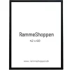 Sort MDF ramme, smal, 42 x 60 cm, A2, Type 2012
