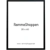 Sort MDF ramme, smal, 30 x 40 cm, Type 2012