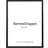Sort MDF ramme, smal, 15 x 21 cm, A5, Type 2012