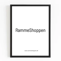 Sort ramme Fjord, smal, glat silkemat – Dansk håndværk