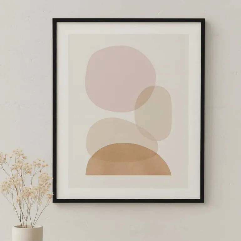 Sort ramme Fjord, smal, glat silkemat – Dansk håndværk