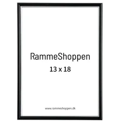 Sort ramme med sølvkant, Polywood, Type 7303