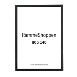 Sort træramme, 80 x 140 cm, Type 841