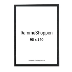 Sort træramme, 90 x 140 cm, Type 841